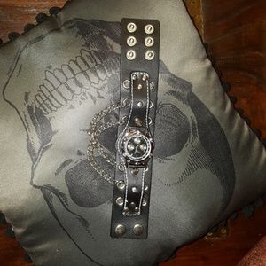 Diesel Genuine leather watch with chains